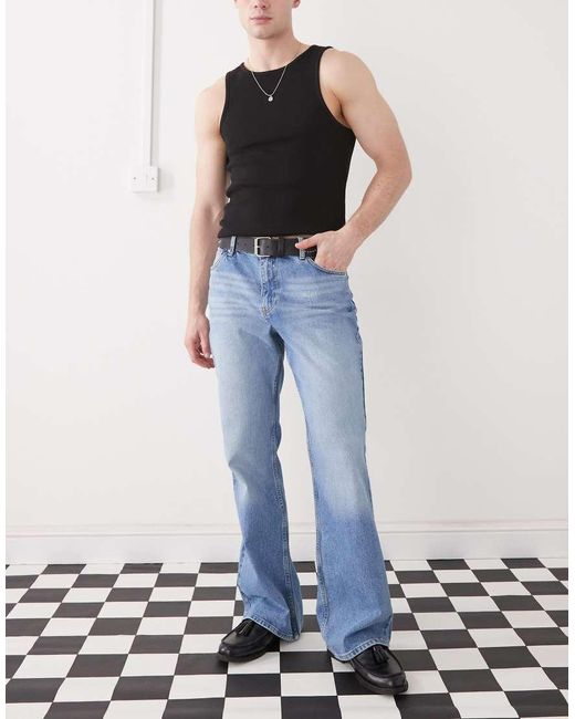 Reclaimed (vintage) Bootcut Flared Denim Jeans in het White voor heren