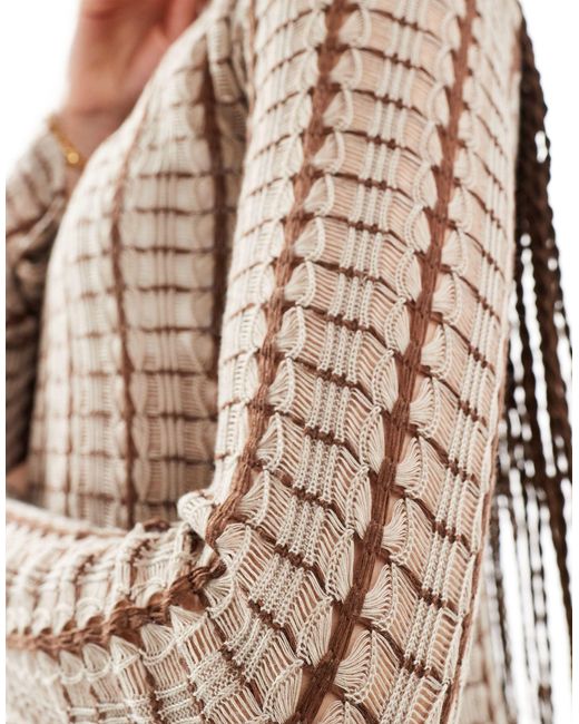 Vero Moda Natural Crochet Beach Maxi Dress