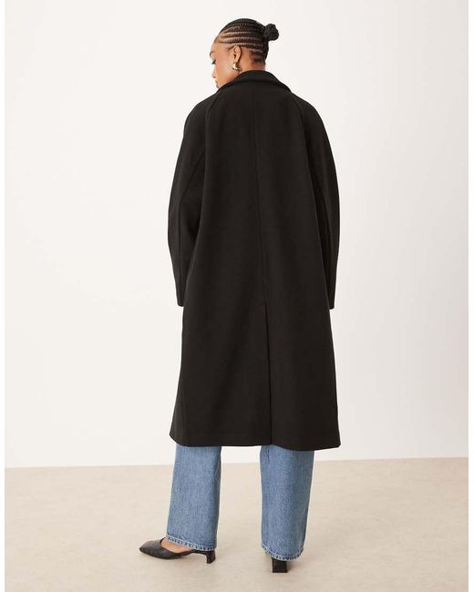 ASOS Black Asos Design Tall Chuck On Overcoat