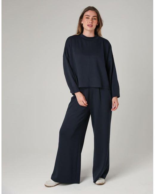 French Connection Blue Luxe Turtle Neck Long Sleeve Jumper