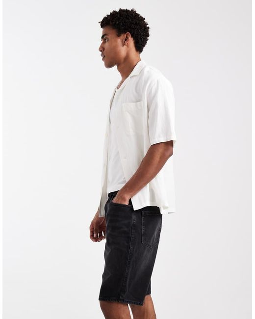 New Look Denim Bermudashort in het White voor heren