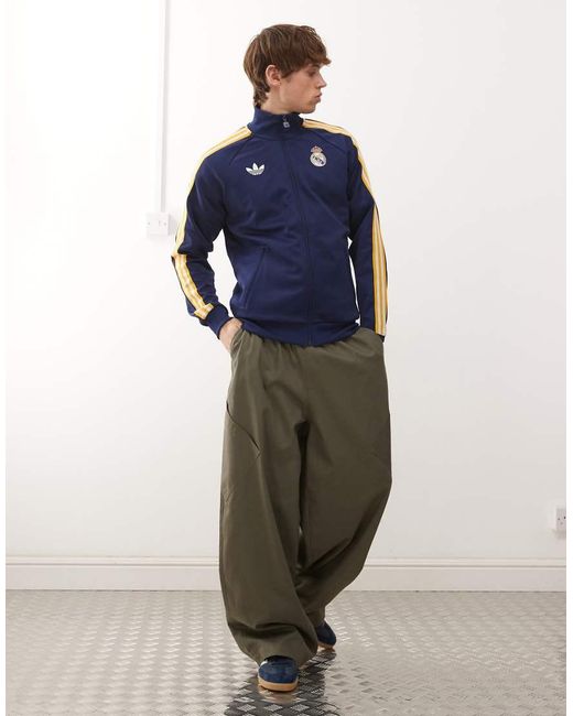 Adidas Originals Blue Adidas Football Real Madrid Tracktop