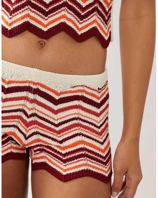 Kulani Kinis Green Toffee Twist Knit Micro Shorts