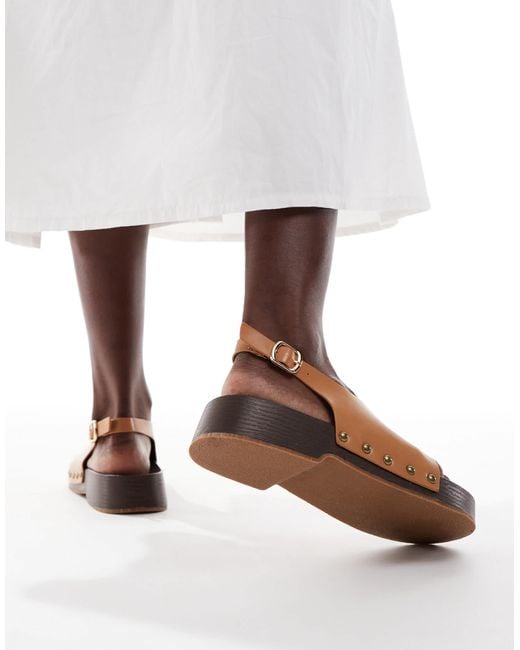 Glamorous Brown Clog Sandals