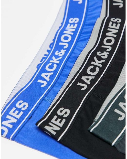 Jack & Jones Blue 3 Pack Trunks for men