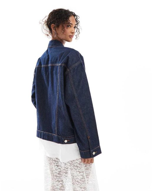 Giacca Di Jeans Oversize Anni '90 Rinse Wash di ASOS in Blue