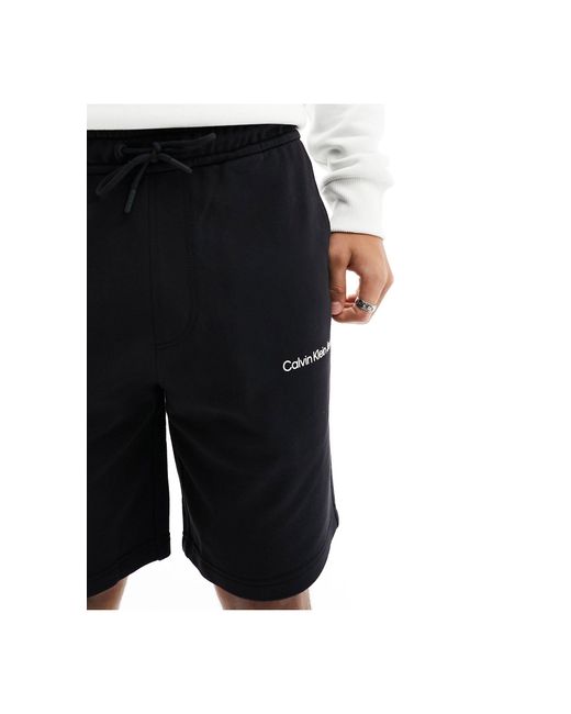 Calvin Klein Black Institutional Shorts for men
