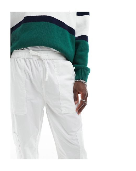 ASOS – cargo-jogginghose zum hineinschlüpfen in White für Herren