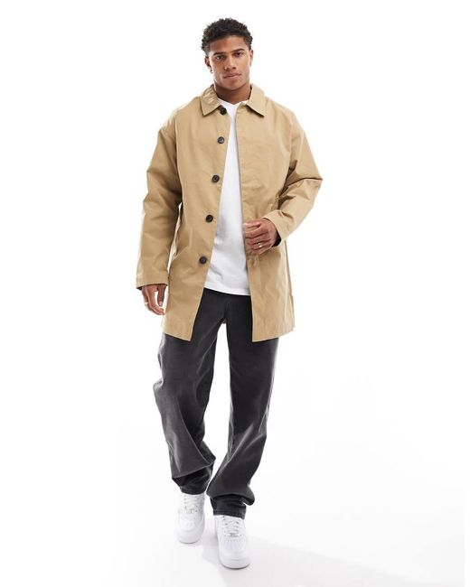 Jack & Jones Natural Water Repellant Mac for men