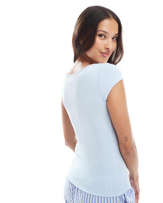 Cotton On White Cotton on – lounge-t-shirt im stil der 90er