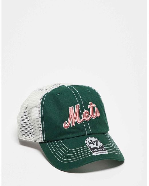'47 Green New York Mets Script Clean Up Trucker Cap