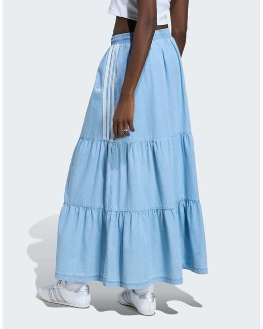 Adidas Originals Blue Summer Glow Denim Skirt