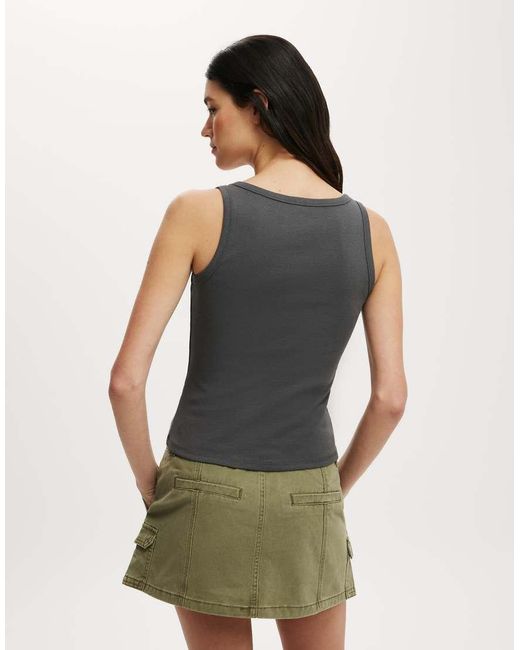 Cotton On Green Button Through Tank