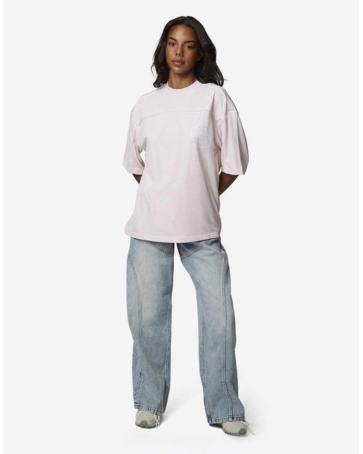 Good For Nothing White Double Layered Mesh Jersey T-Shirt