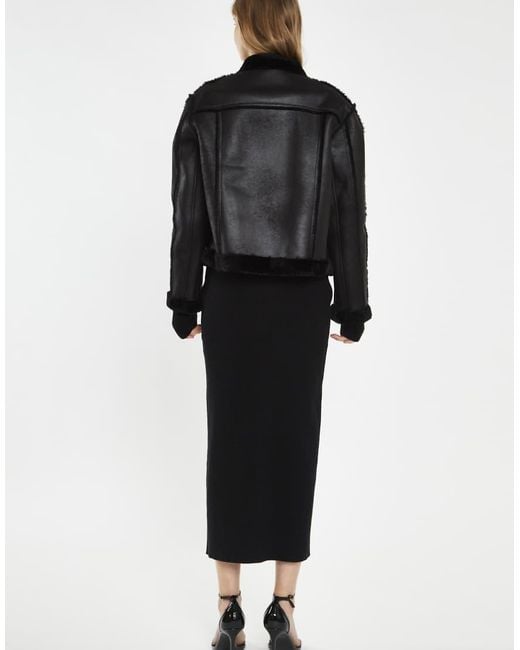 Glamorous Black Fur-Trim -Jacket