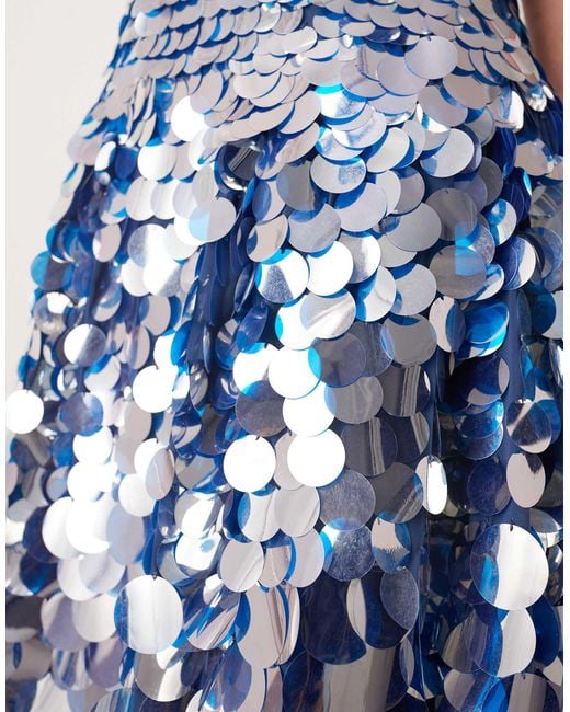 ARRANGE Blue Curve – midikleid