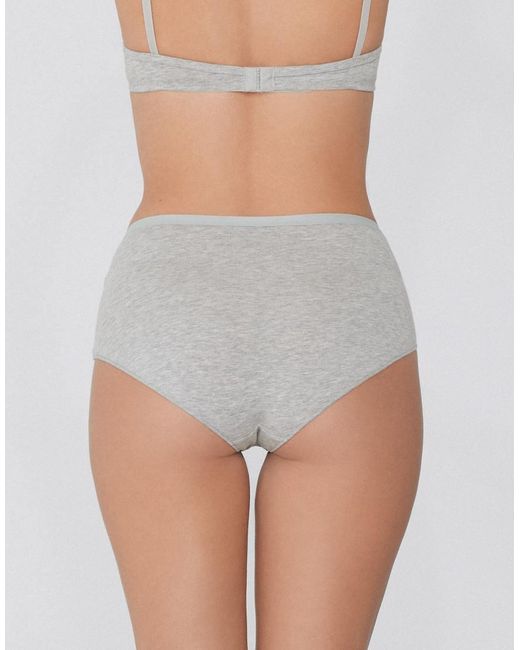 Tezenis Gray High-Waisted Knickers