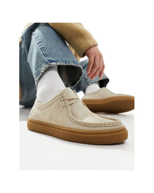 Fred Perry Natural Dawson Low Suede Shoes for men