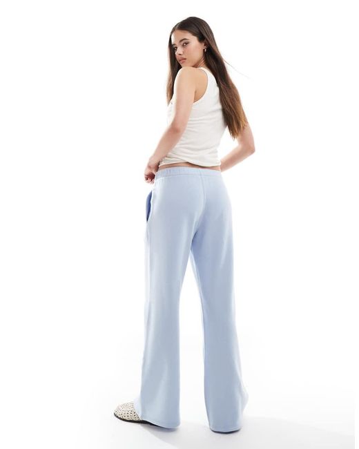 Hollister Joggingbroek Met Wijde Pijpen, Halfhoge Taille En Grafische Print in het Blue