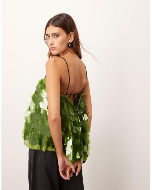 ARRANGE Green – shard – pailletten-oberteil
