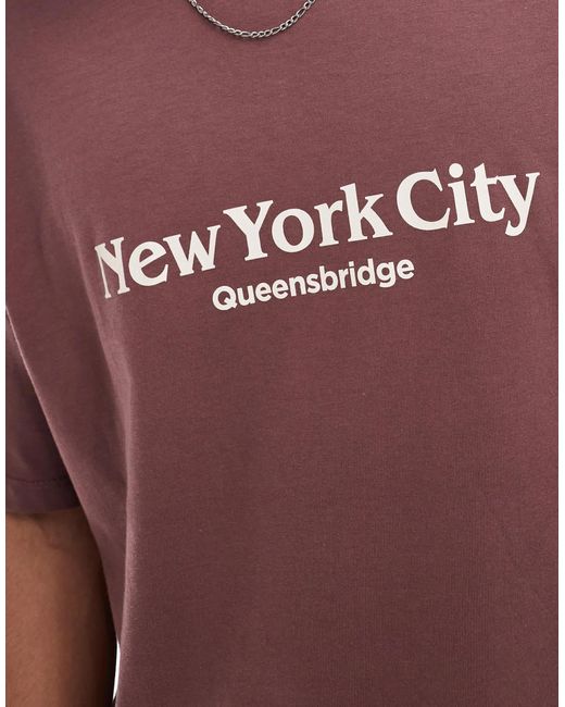 ASOS – oversize-t-shirt in Red für Herren