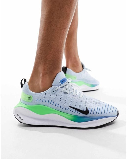 Nike Green React Infinity Run Flyknit 4 Sneakers for men