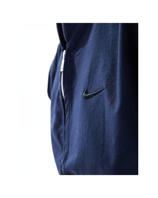 Nike Blue Cropped Bomber Jacket