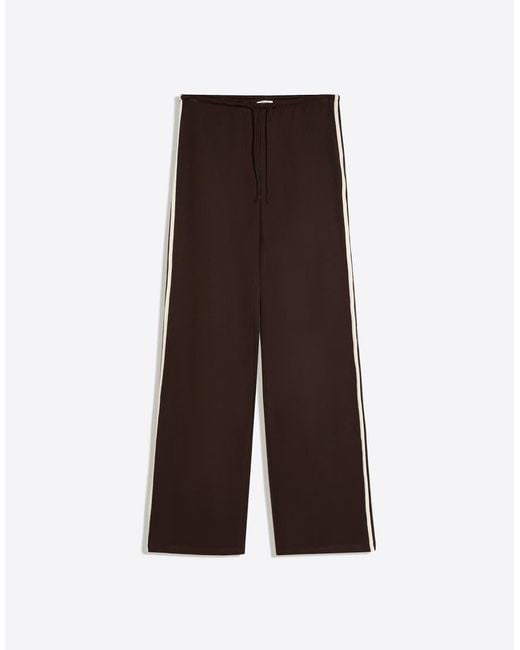 Bershka Blue Contrast Side-stripe joggers