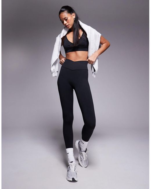 4505 Blue Wrap High Waist Seamless Gym Leggings