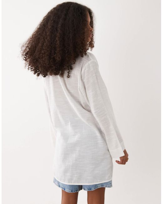 Accessorize White – strandhemd