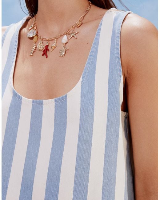 Scoop Neck Denim Overall Dress with Pockets