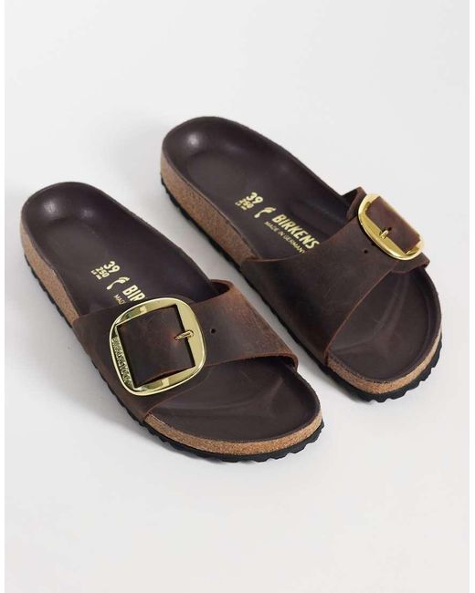 Birkenstock White Madrid Big Buckle Narrow Fit Sandals