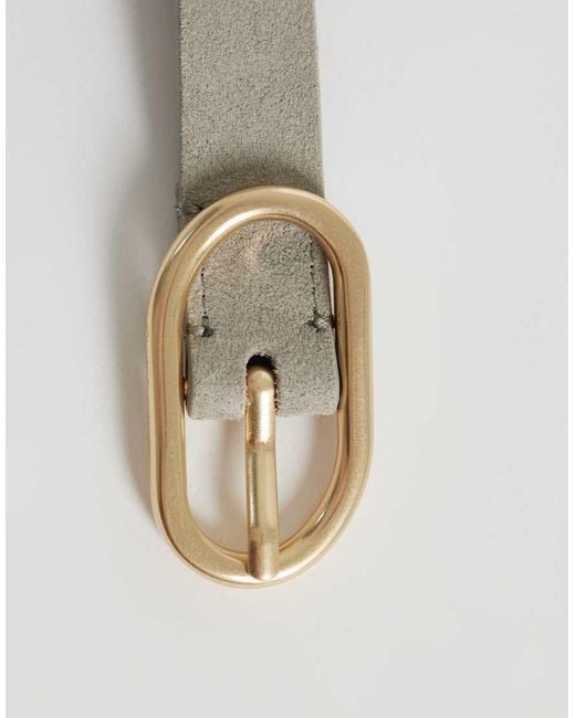 Calvin Klein Gray Suede Buckle 20mm Belt