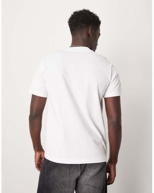 SELECTED White 100% Cotton Heavyweight Oversized T-shirt for men