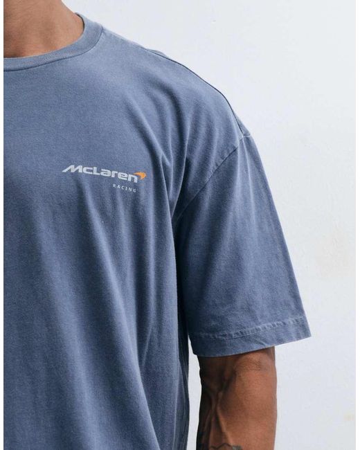 Hollister Blue Mclaren Graphic T-shirt for men