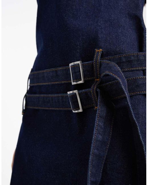 ASOS Mini Jurk Met Dubbele Ceintuur in het Blue