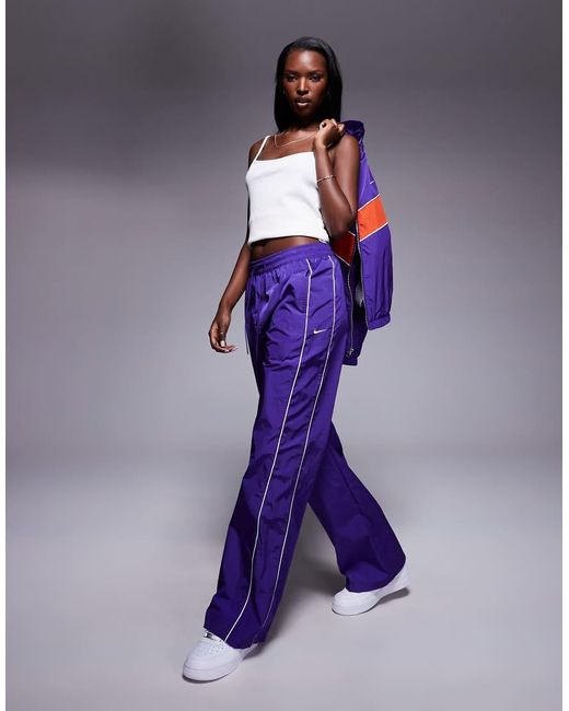 Nike Purple Windrunner Woven Track Pant
