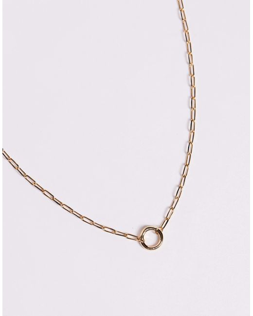 ALDO Black Daphneyy Chain Necklace With Circle Charm