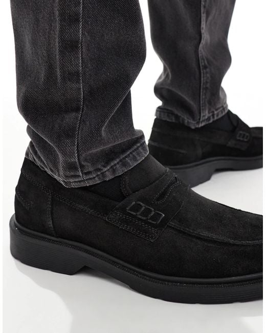 Jack & Jones Black Suede Loafer for men