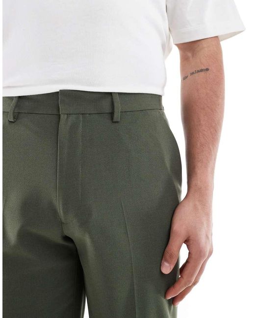 ASOS Pantalon Met Rechte Pijpen in het Green voor heren