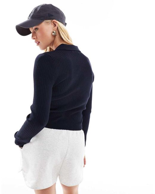 ONLY Blue V-Neck Polo