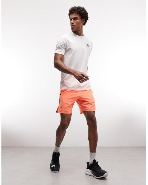 Under Armour Orange Launch 7-inch Shorts for men