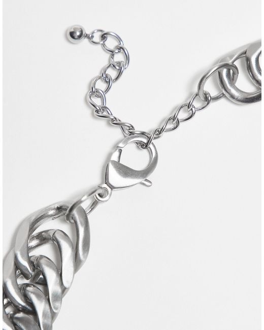 ASOS White Waterproof Stainless Steel Chunky Neck Chain for men