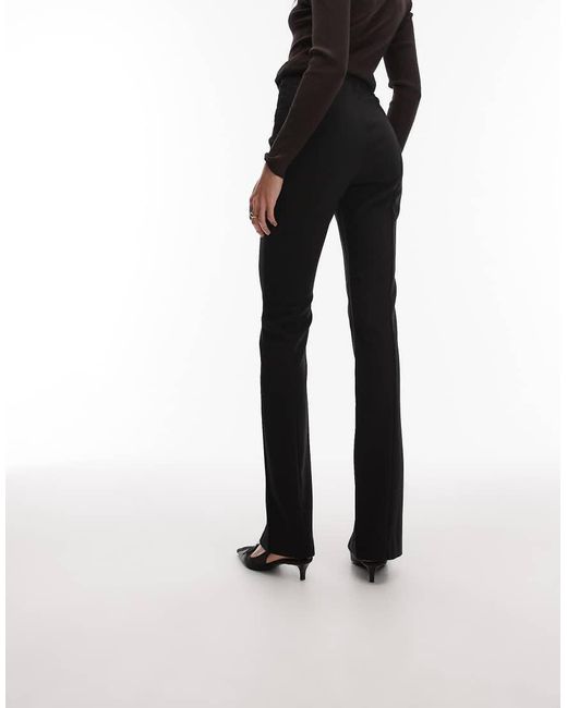 ASOS Black Tall Tailored Skinny Trousers With Zip Front Detail