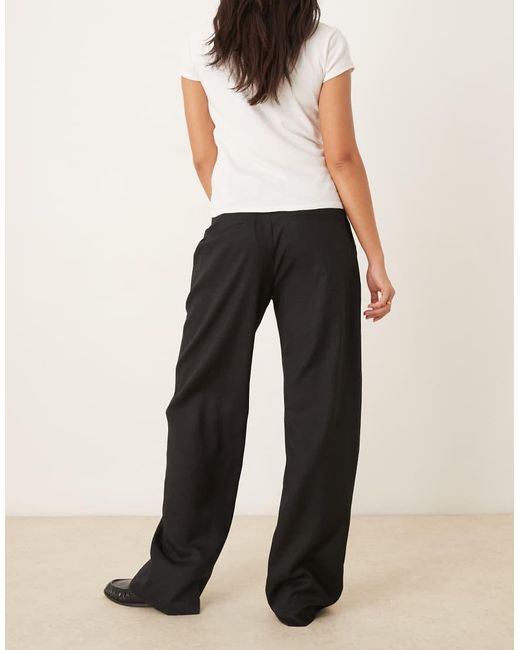 Pantalones De Sastre Grises De Pernera Recta Holgada Y Talle Bajo De ASOS de color Gray