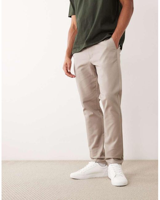 River Island Natural Core Slim Chinos for men