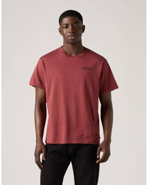 Camiseta Roja Holgada De Algodón Levi's de hombre de color Red