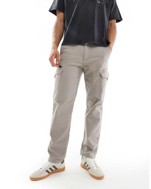 River Island Blue Open Hem Cargo Trousers for men