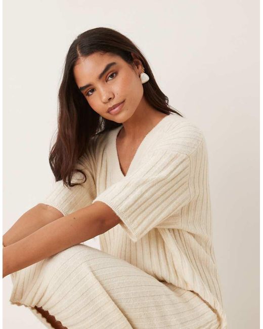 Glamorous Natural V Neck Midi Dress