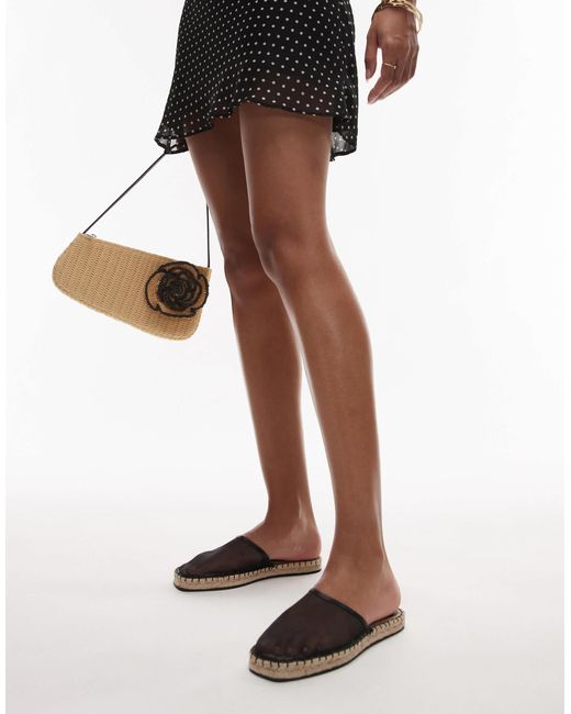 TOPSHOP Brown – harry – espadrille-mules
